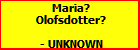 Maria? Olofsdotter?