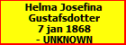 Helma Josefina Gustafsdotter