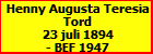 Henny Augusta Teresia Tord