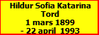 Hildur Sofia Katarina Tord