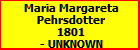 Maria Margareta Pehrsdotter