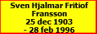 Sven Hjalmar Fritiof Fransson