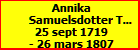 Annika Samuelsdotter Trning