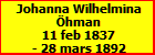 Johanna Wilhelmina hman