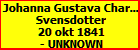 Johanna Gustava Charlotta Svensdotter