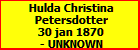 Hulda Christina Petersdotter