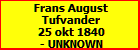 Frans August Tufvander