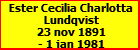 Ester Cecilia Charlotta Lundqvist