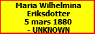 Maria Wilhelmina Eriksdotter