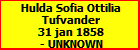Hulda Sofia Ottilia Tufvander