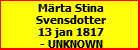 Mrta Stina Svensdotter