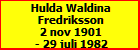 Hulda Waldina Fredriksson