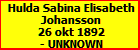 Hulda Sabina Elisabeth Johansson