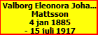 Valborg Eleonora Johanna Mattsson