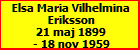Elsa Maria Vilhelmina Eriksson