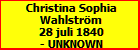 Christina Sophia Wahlstrm