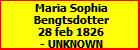 Maria Sophia Bengtsdotter