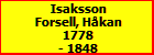Isaksson Forsell, Hkan