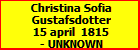 Christina Sofia Gustafsdotter