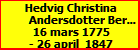 Hedvig Christina Andersdotter Bergstedt