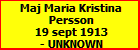 Maj Maria Kristina Persson