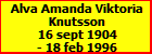 Alva Amanda Viktoria Knutsson