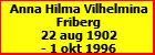Anna Hilma Vilhelmina Friberg