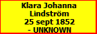 Klara Johanna Lindstrm