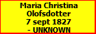 Maria Christina Olofsdotter