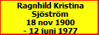Ragnhild Kristina Sjstrm