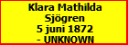 Klara Mathilda Sjgren