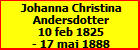 Johanna Christina Andersdotter