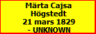 Mrta Cajsa Hgstedt