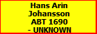 Hans Arin Johansson