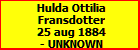 Hulda Ottilia Fransdotter