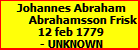 Johannes Abraham Abrahamsson Frisk