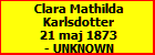 Clara Mathilda Karlsdotter