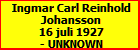 Ingmar Carl Reinhold Johansson