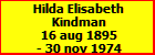 Hilda Elisabeth Kindman