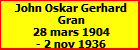 John Oskar Gerhard Gran