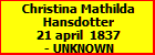Christina Mathilda Hansdotter