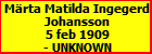 Mrta Matilda Ingegerd Johansson