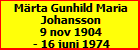 Mrta Gunhild Maria Johansson