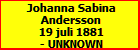 Johanna Sabina Andersson