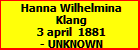 Hanna Wilhelmina Klang