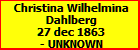Christina Wilhelmina Dahlberg