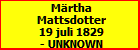 Mrtha Mattsdotter