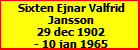 Sixten Ejnar Valfrid Jansson