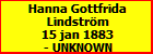 Hanna Gottfrida Lindstrm